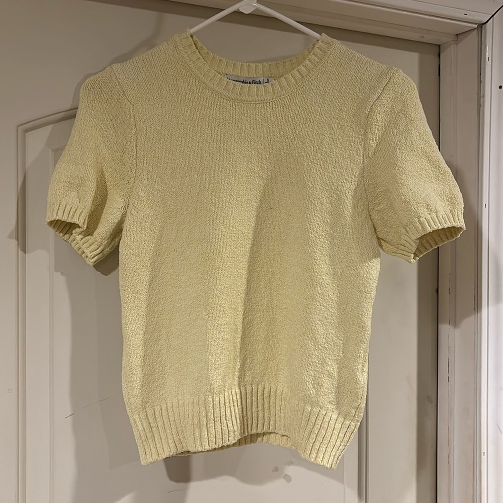 Abercrombie & Fitch Cream Crew Neck Sweater